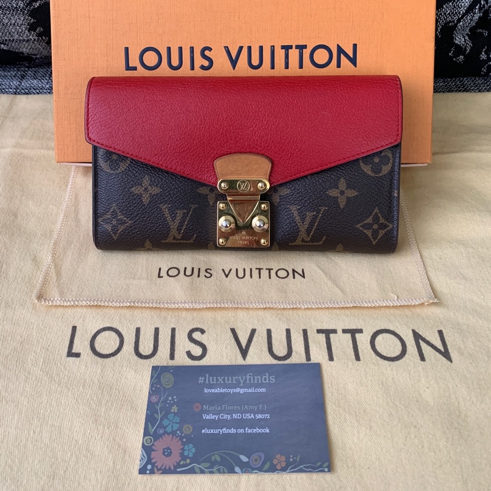 Authentic Louis Vuitton Cerise Pallas Wallet